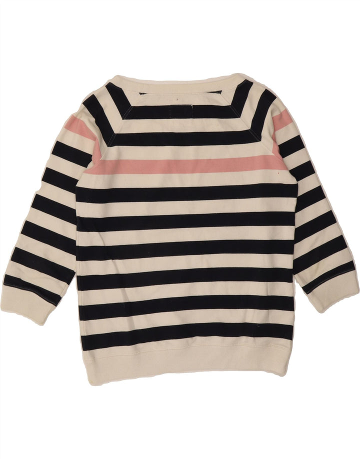 JACK WILLS Womens Graphic Sweatshirt Jumper UK 12 Medium  Off White Vintage Jack Wills and Second-Hand Jack Wills from Messina Hembry 
