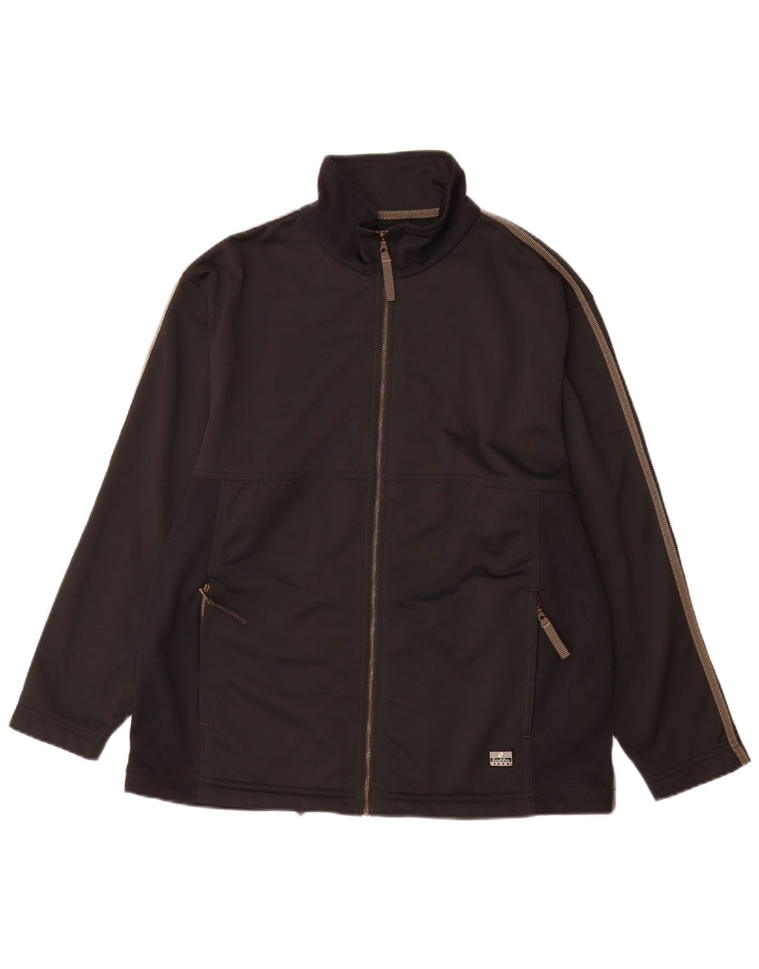 LOTTO Herren-Trainingsanzug-Oberteil, Jacke, groß, aus schwarzem Polyester