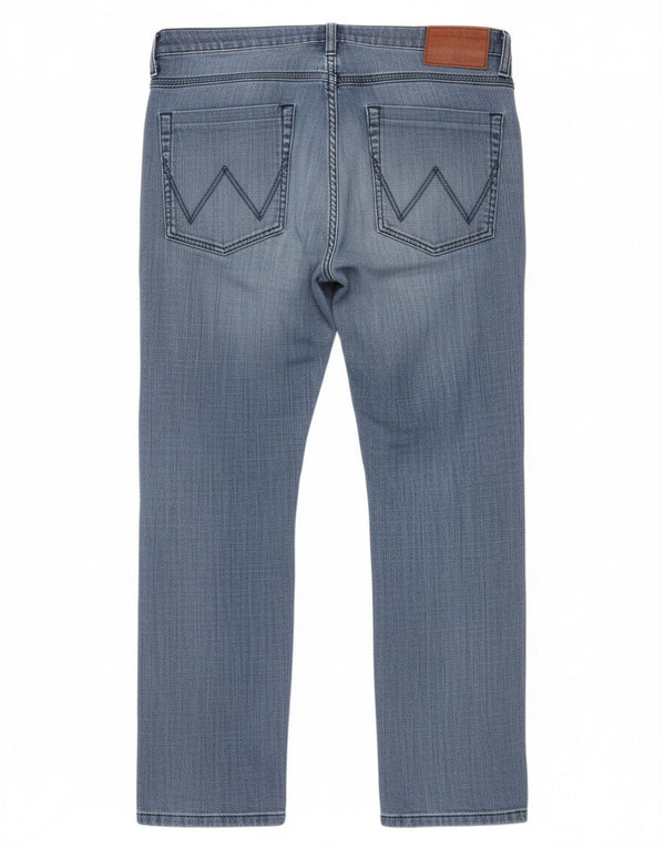 Wrangler Damen Arizona Straight Jeans W35 L32 Blaue Baumwolle