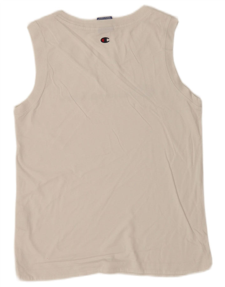 Champion Herren-Weste mit Grafik, Größe S, weiße Baumwolle