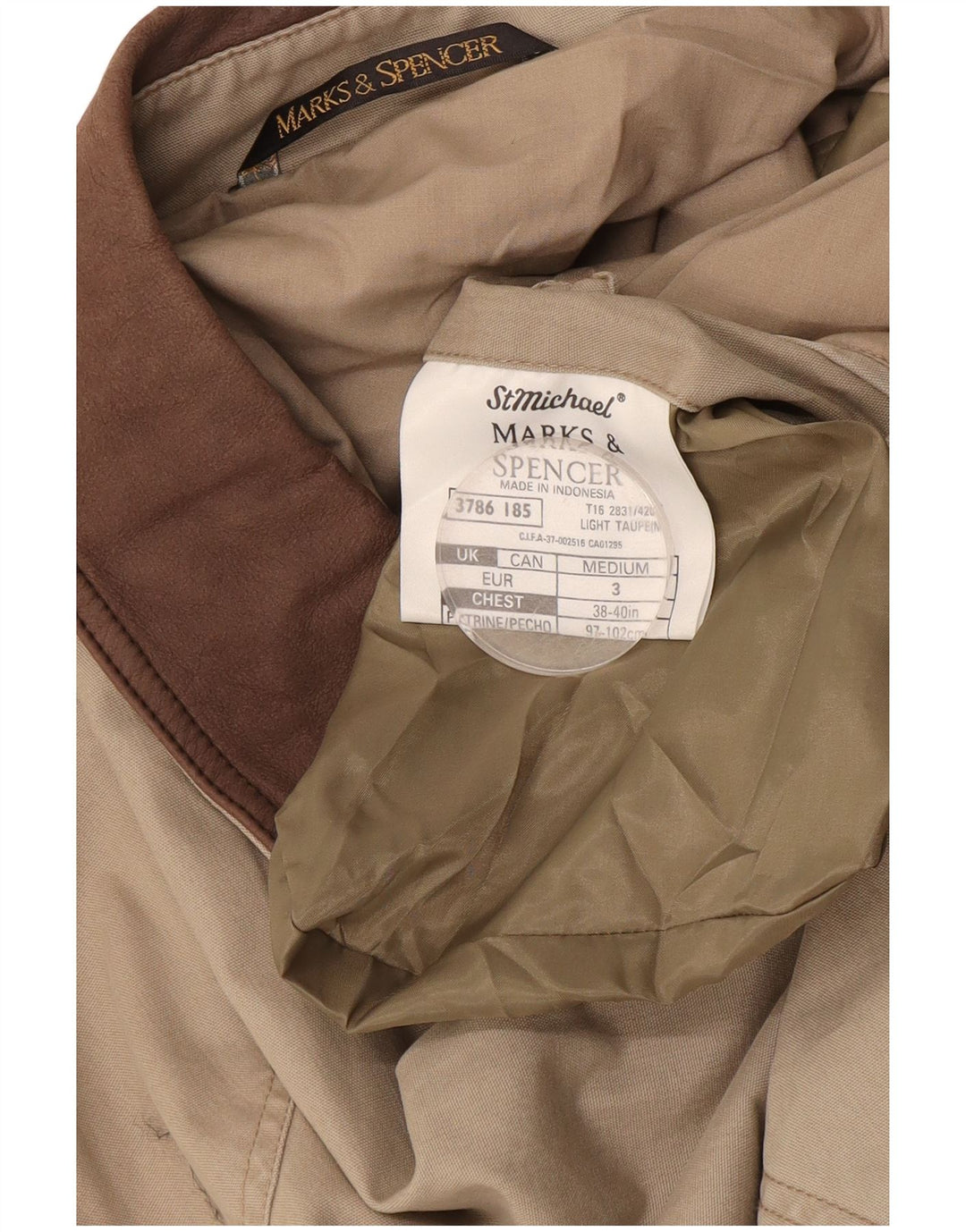 Marks & Spencer Herren-Utility-Jacke UK 38 Mittelbeige Baumwolle