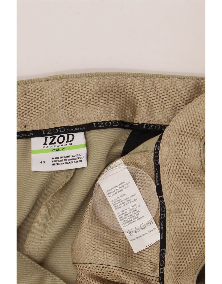 IZOD Herren Cargoshorts W40 XL Beige Polyester