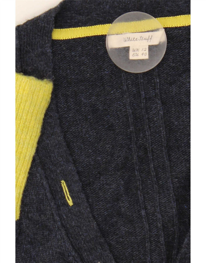 White Stuff Damen-Cardigan-Pullover UK 12 Medium Navy Blue Colourblock