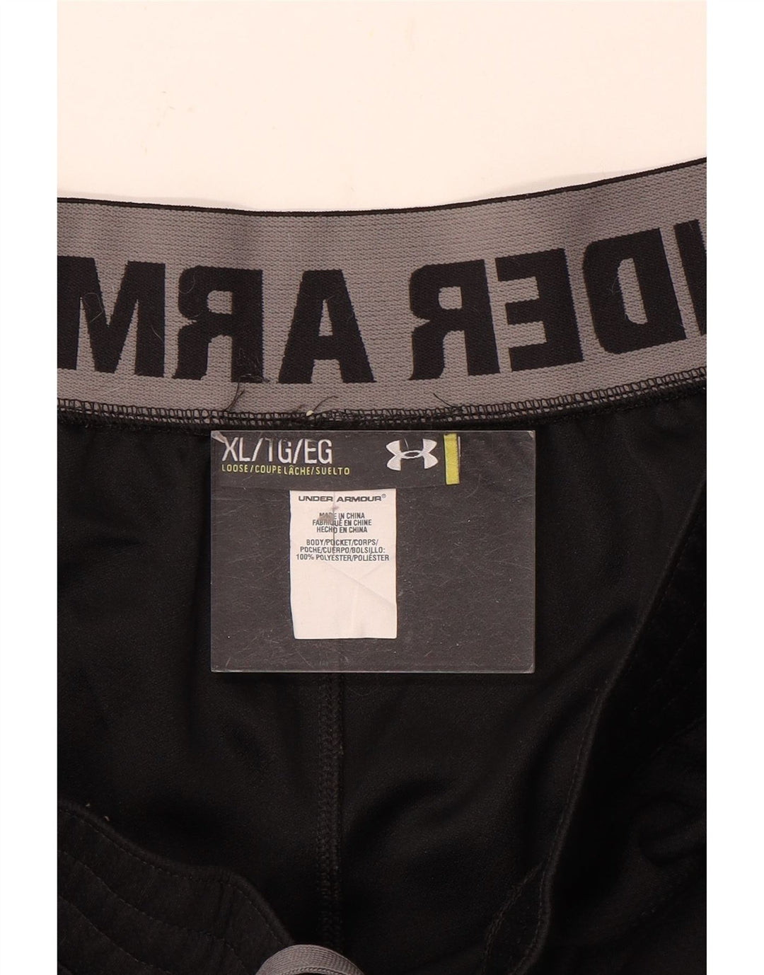 Under Armour Herren-Trainingshose XL, schwarzes Polyester