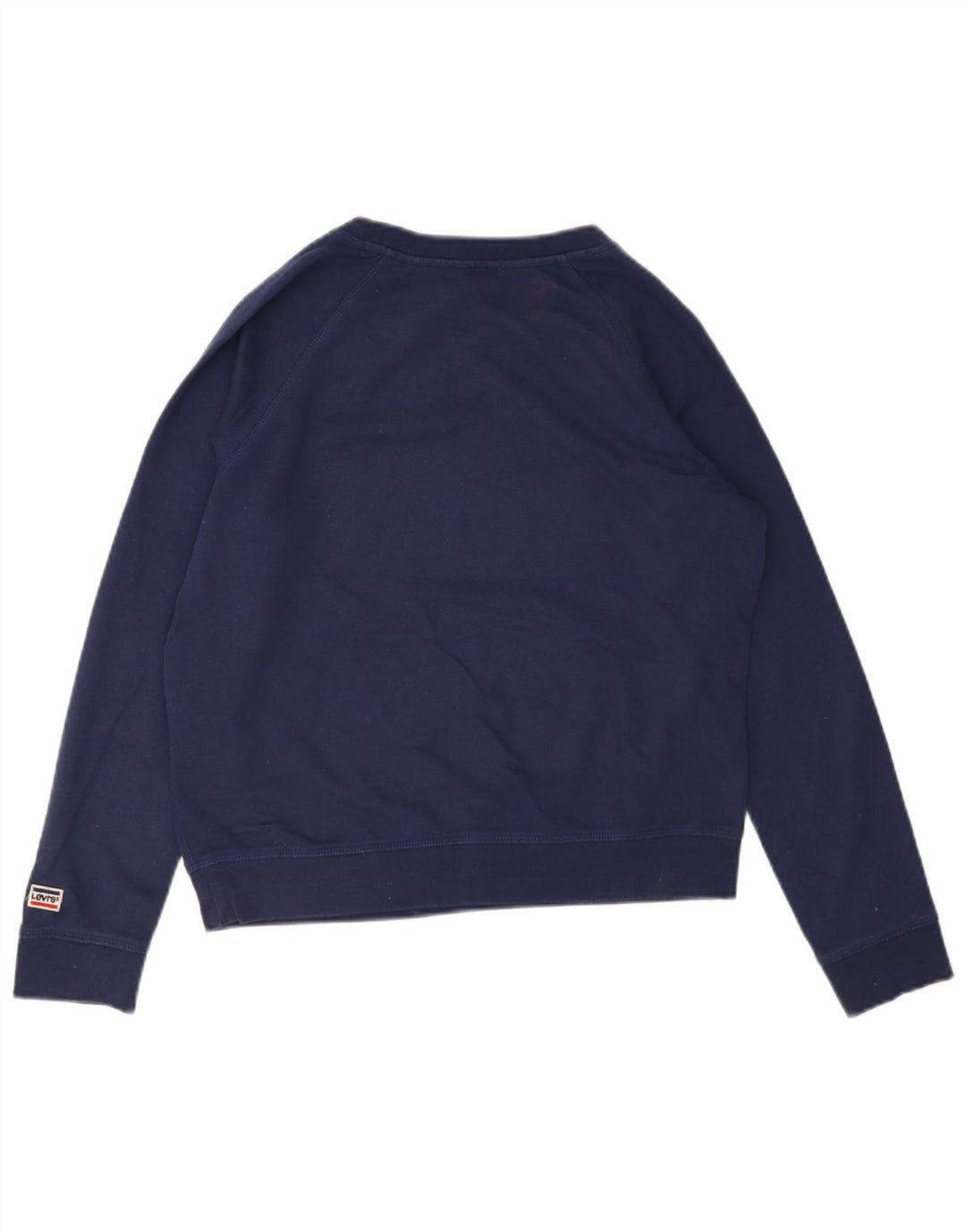 Levi's Damen Grafik-Sweatshirt-Pullover UK 14 Mittelmarineblaue Baumwolle
