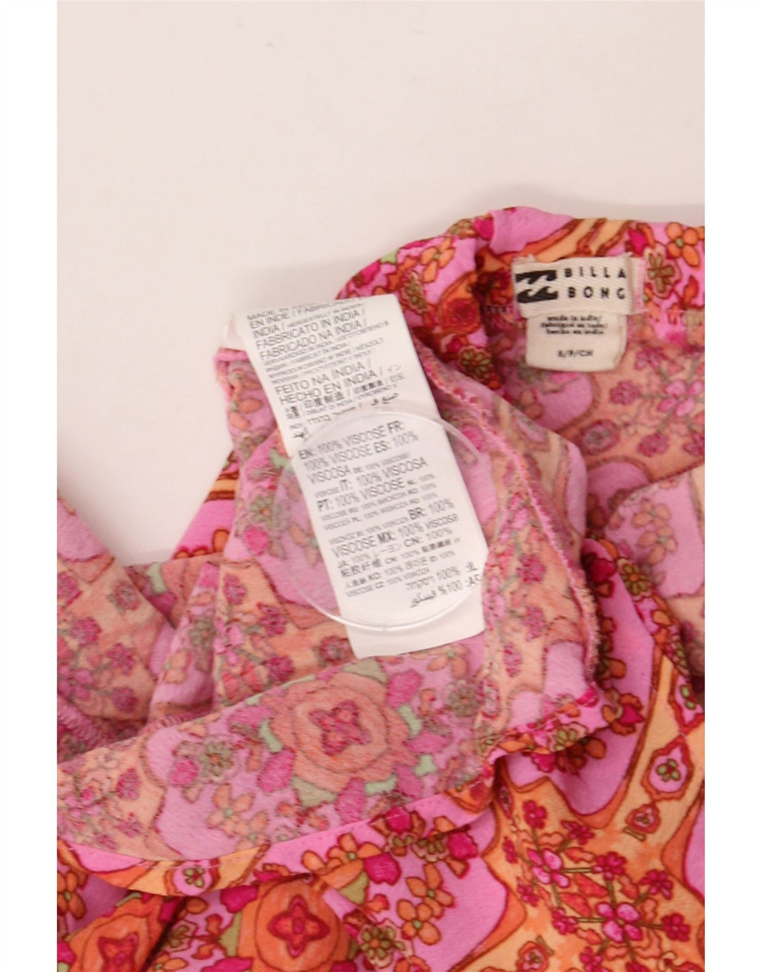 BILLABONG Gerader Rock für Damen, Größe S, Größe W27, Viskose mit rosa Blumenmuster