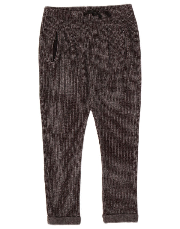 ZARA Slim Chino-Hose für Mädchen, 7–8 Jahre, W22 L18, graues Fischgrätenmuster