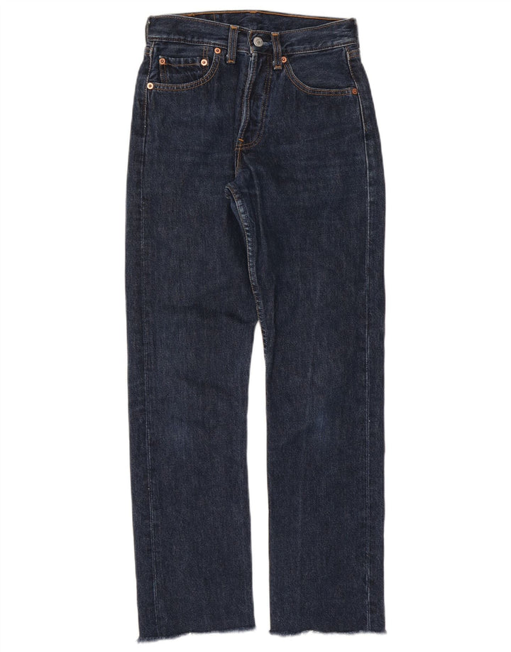 Levi's Damen 501 Straight Jeans W26 L30 Marineblau