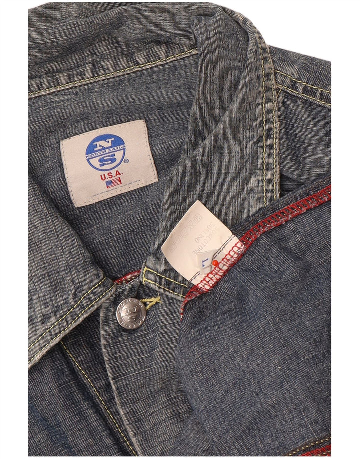 North Sails Herren-Jeansjacke, UK 40, große marineblaue Baumwolle