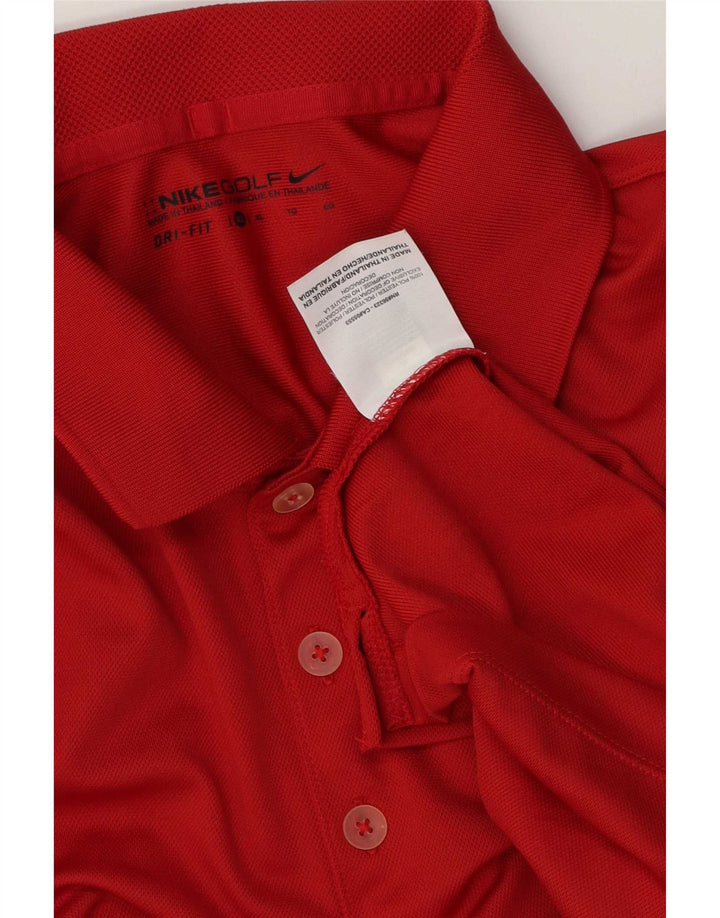 Nike Herren Dri Fit Poloshirt XL Rot Polyester