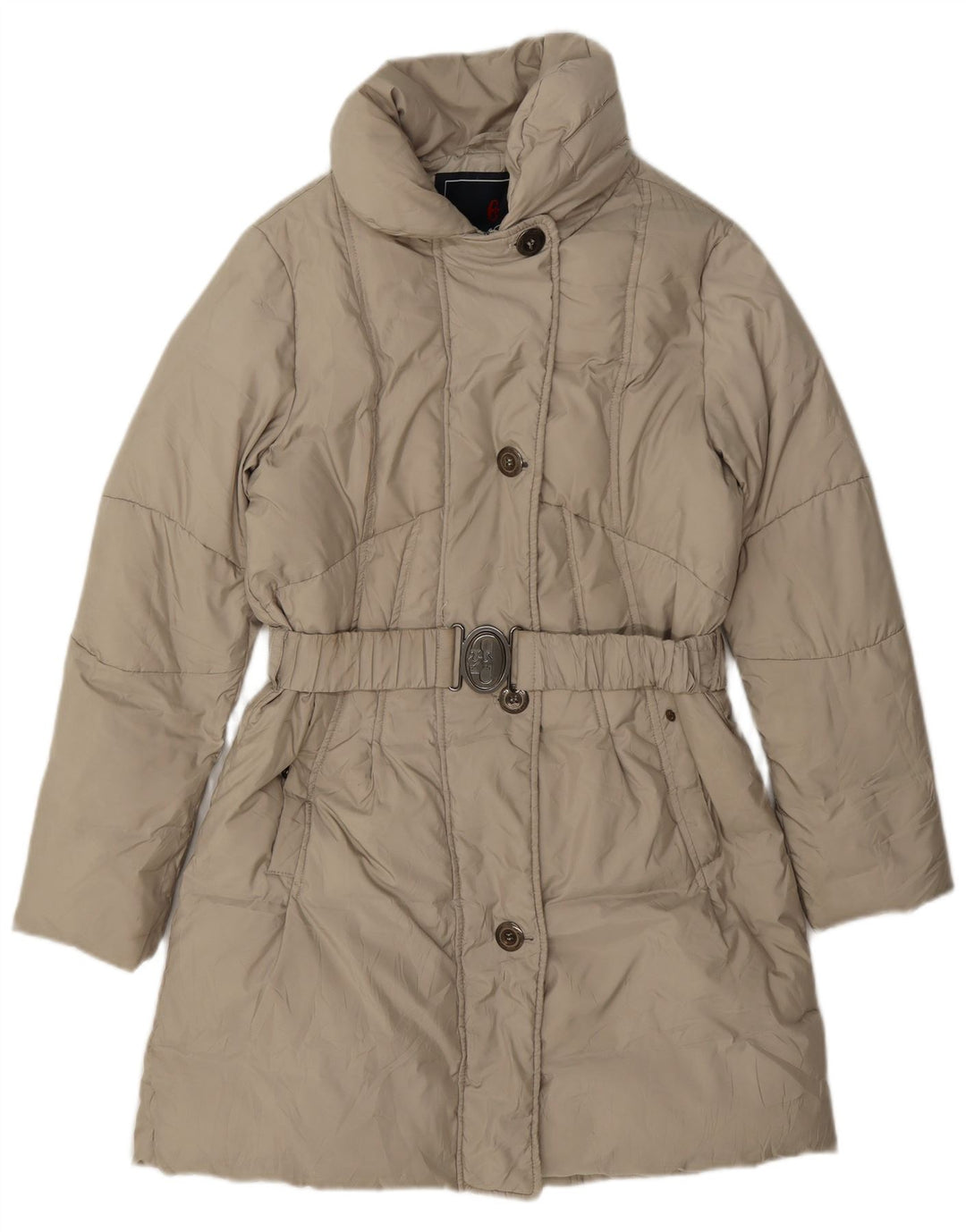 Conte of Florence Wattierter Damenmantel IT 42 Mittelbeige Polyester