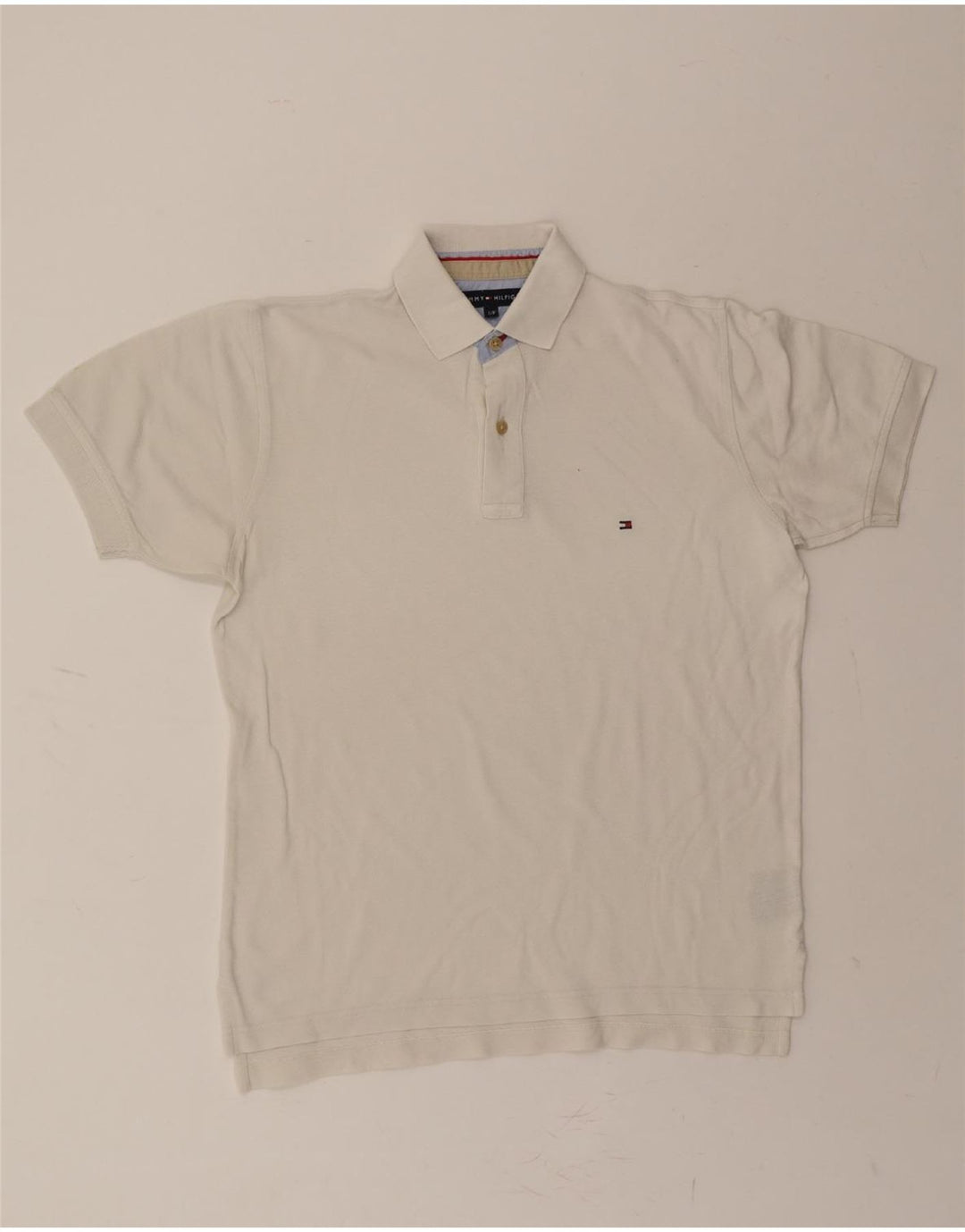 TOMMY HILFIGER Mens Polo Shirt Small Grey Cotton Vintage Tommy Hilfiger and Second-Hand Tommy Hilfiger from Messina Hembry 