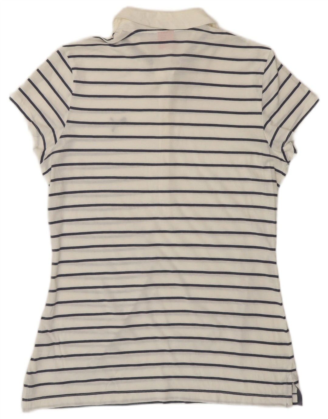 PUMA Damen Poloshirt UK 12 Medium Weiß gestreift
