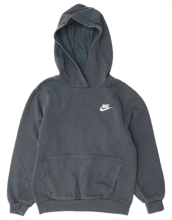 NIKE Kapuzenpullover für Jungen, 10–11 Jahre, mittelgrüne Baumwolle