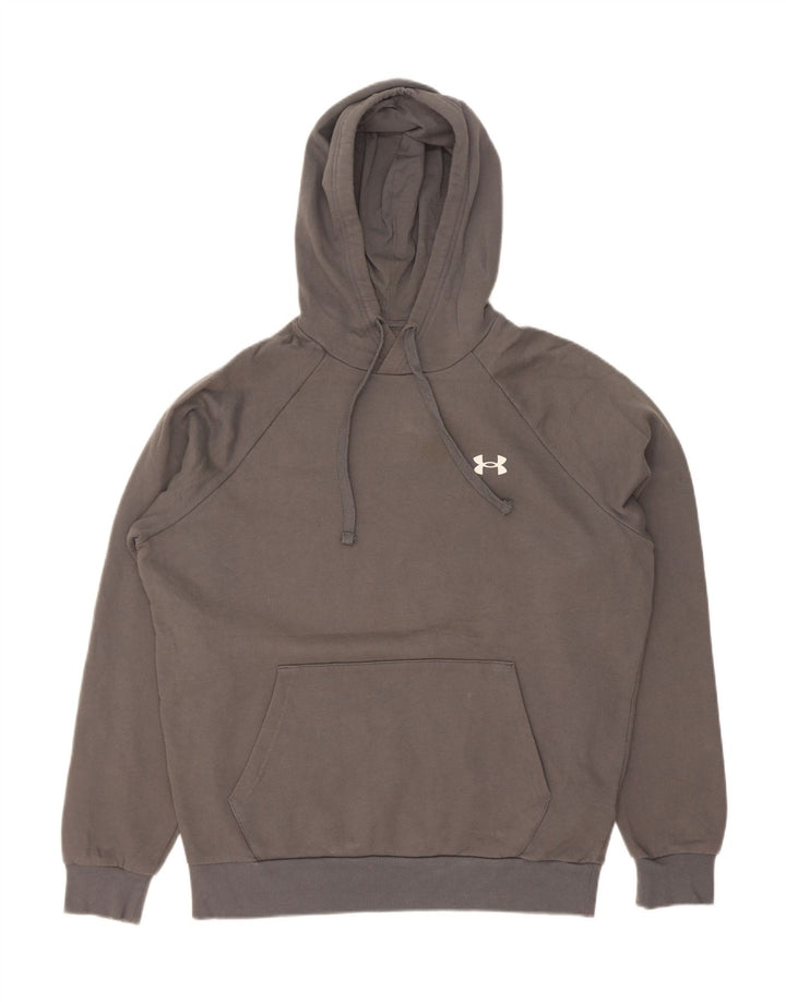 Under Armour Herren-Kapuzenpullover mit lockerer Passform, mittelgraue Baumwolle