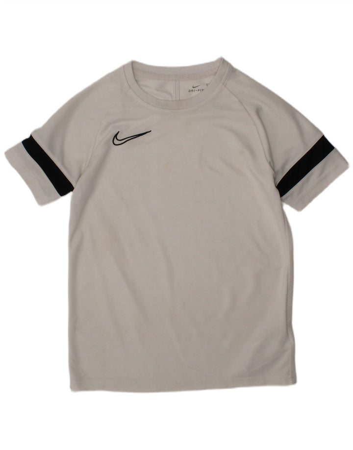 Nike Jungen Dri Fit T-Shirt Top 10–11 Jahre Mittelweißes Polyester