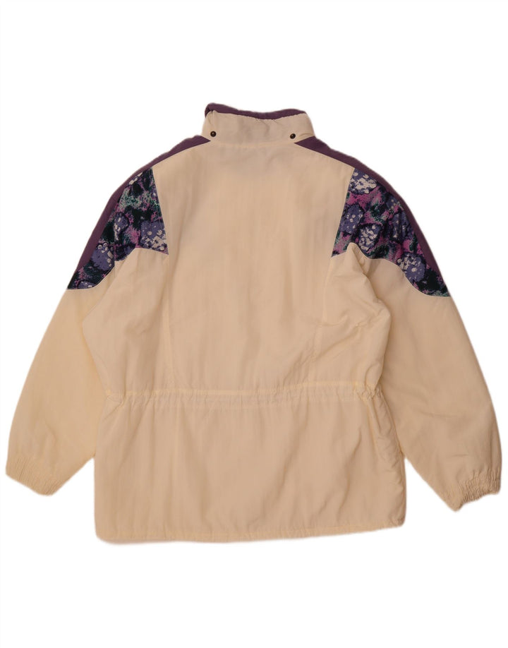 Rukka Damen-Windbreakerjacke mit lockerer Passform, EU 38, Mittelweiß, Farbblock