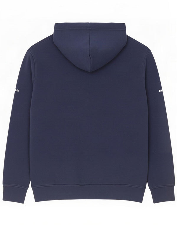 Fila Mens Graphic Hoodie Jumper Large Navy Blue Cotton