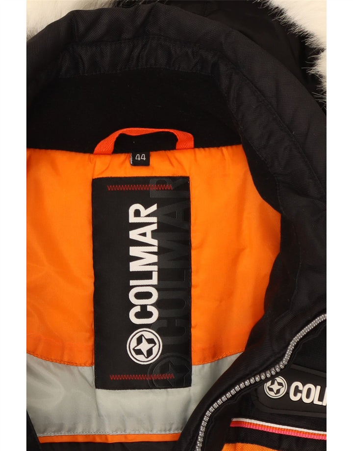 Colmar Damen-Windbreakerjacke mit Kapuze, EU 44, 2XL, Schwarz, Farbblock