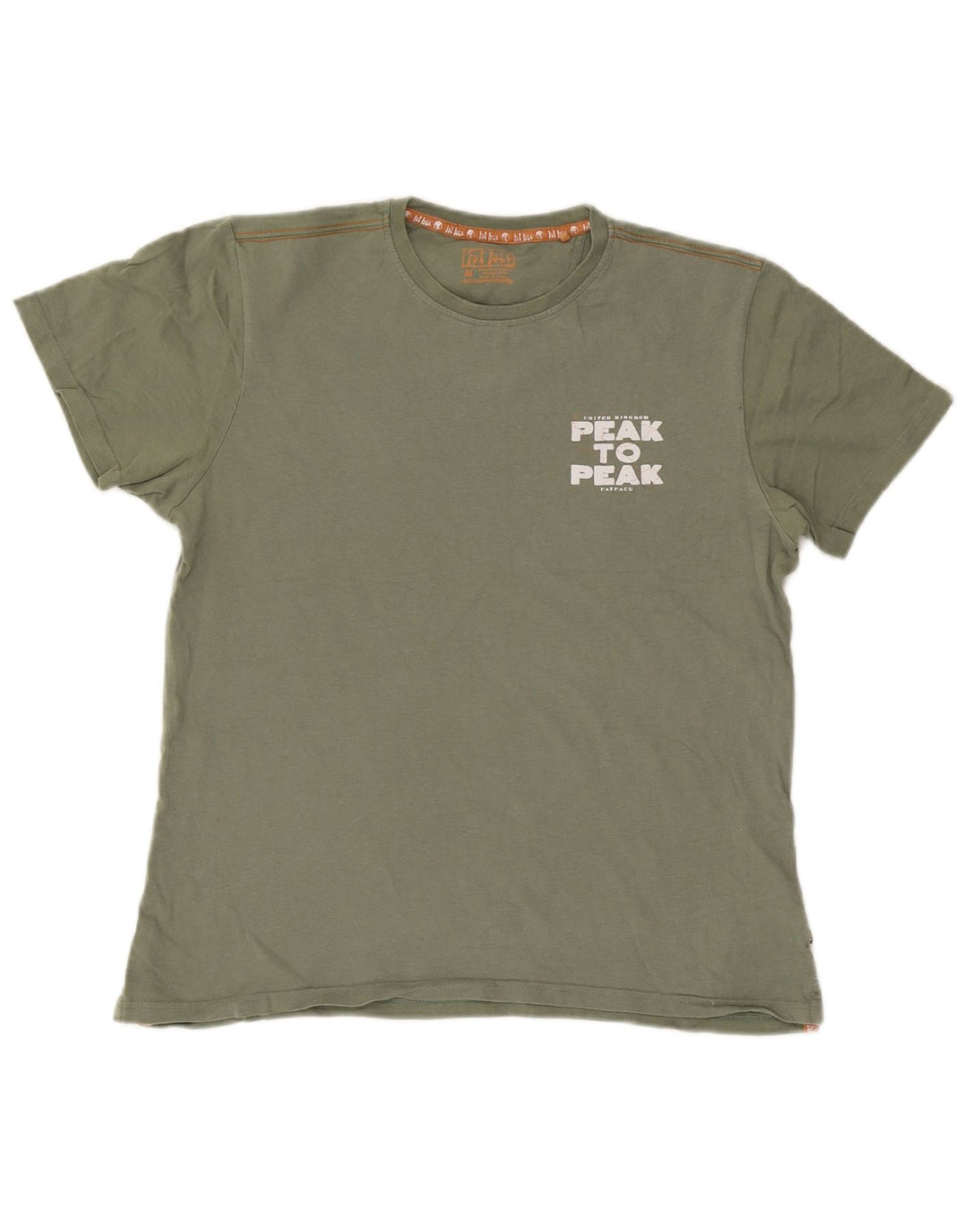Fat Face Herren-T-Shirt mit Grafik, mittelgrüne Baumwolle