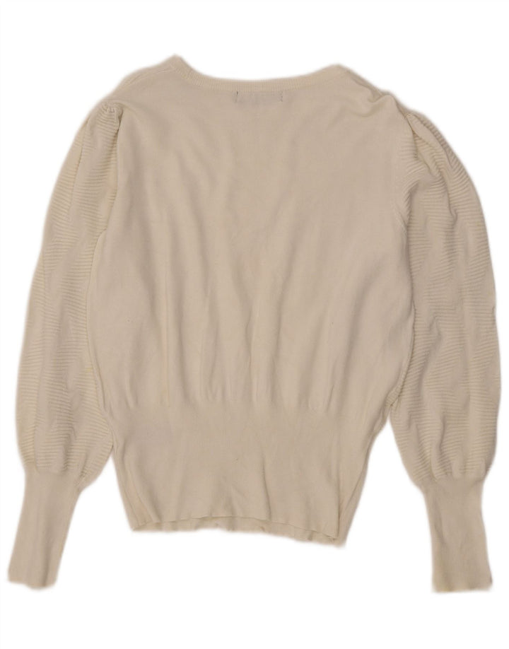 Marks & Spencer Damen-Pullover mit U-Boot-Ausschnitt, Gr. 12, Mittel, gebrochenes Weiß