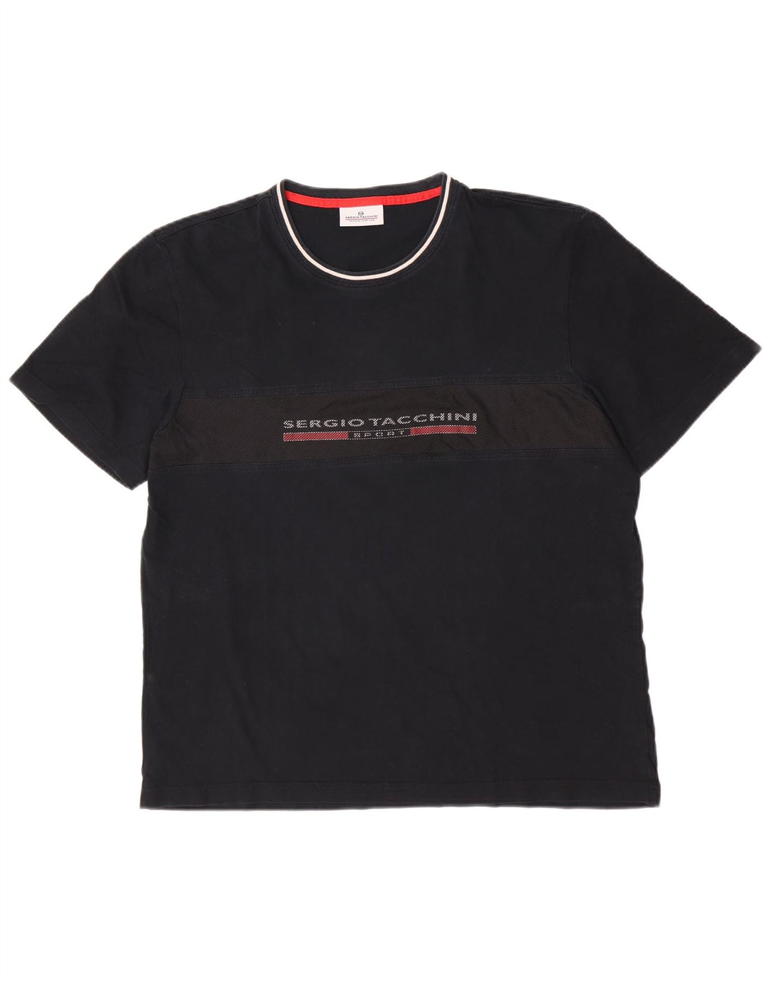 Sergio Tacchini Herren Grafik T-Shirt Top 2XL Schwarz