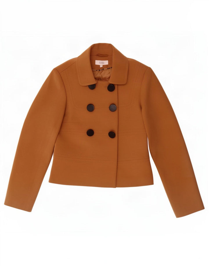 Marks & Spencer Zweireihiger Blazer für Damen, Gr. 8, Beige