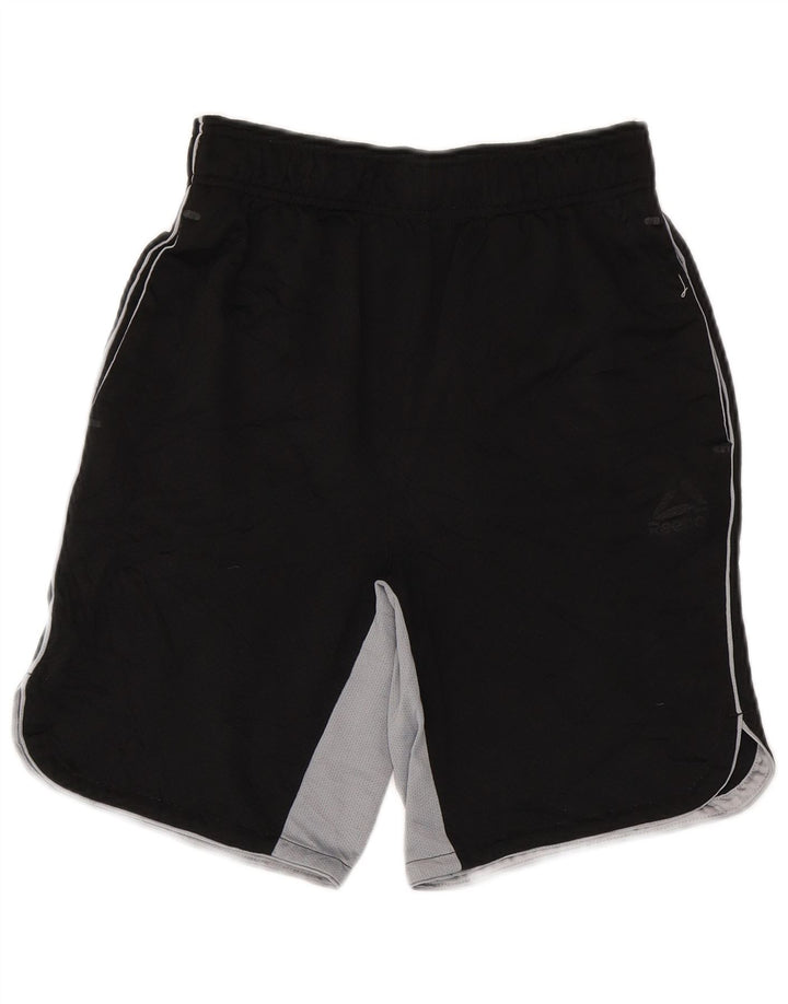 Reebok Herren-Sportshorts, Größe S, Schwarz, Colourblock-Polyester