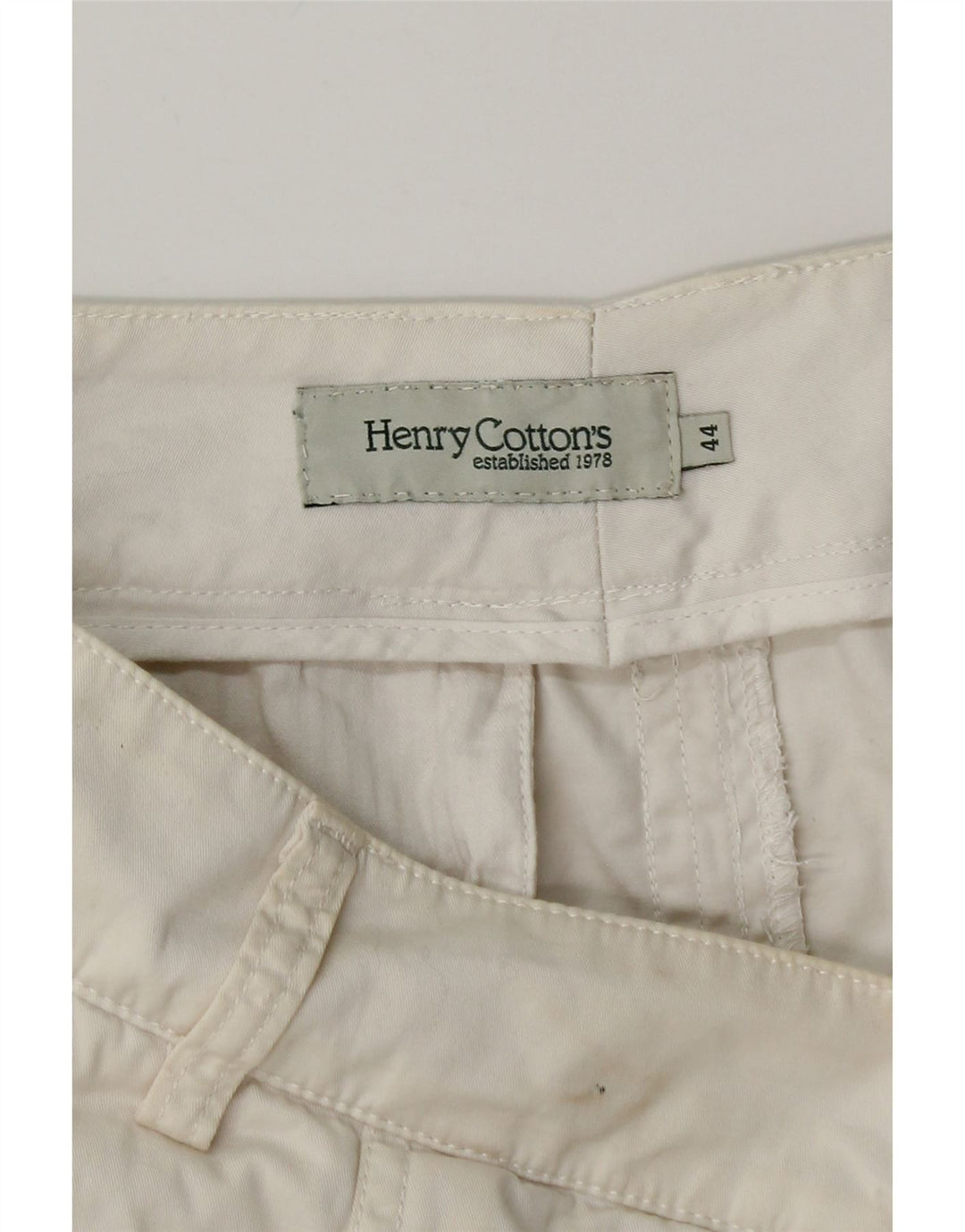 HENRY COTTON Damen A-Linienrock IT 44 Medium W30 Weiße Baumwolle