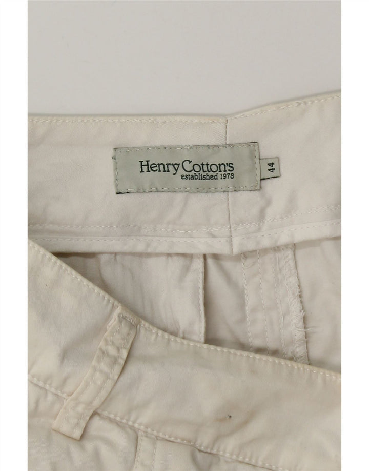 HENRY COTTON Damen A-Linienrock IT 44 Medium W30 Weiße Baumwolle