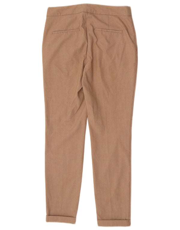 Zara Damen Slim Anzughose EU 34 2XS W24 L27 Beige Polyester