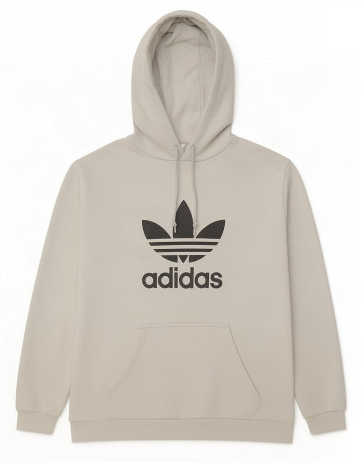 Adidas Herren Kapuzenpullover mit Grafik, Größe L, Weiß