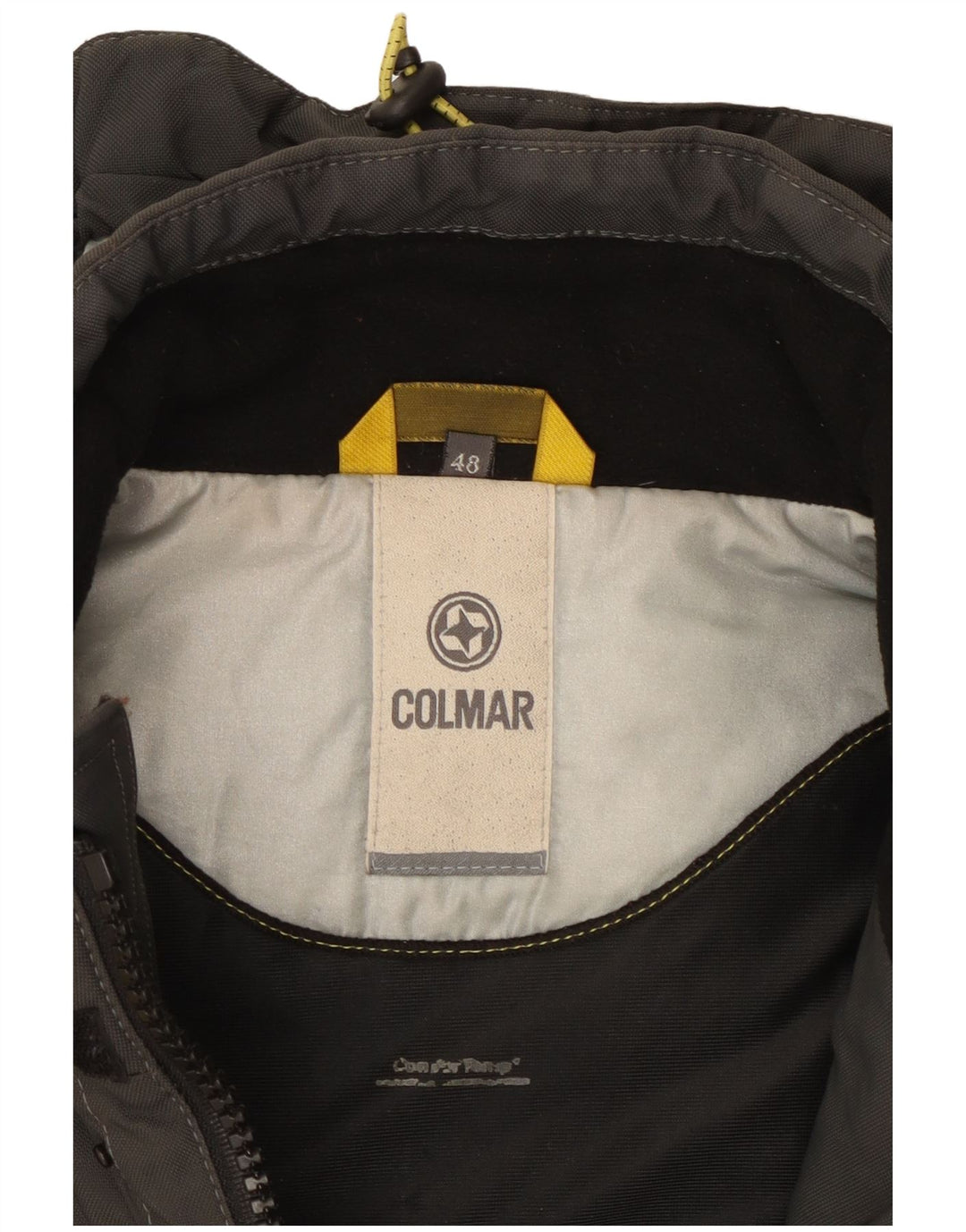 Colmar Herren-Skijacke mit Kapuze, IT 48, Mittelgrau, Farbblock