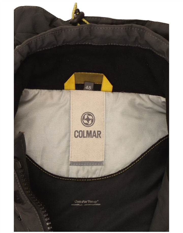 Colmar Herren-Skijacke mit Kapuze, IT 48, Mittelgrau, Farbblock