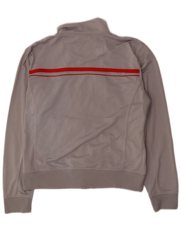 Nike Damen-Trainingsanzug-Top-Jacke UK 16/18 XL Graues Colourblock-Polyester