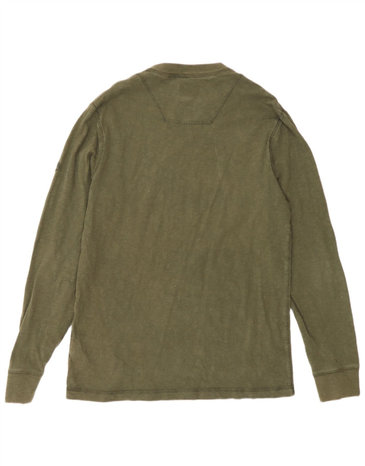 Timberland Herren-Oberteil, langärmelig, klein, grüne Baumwolle
