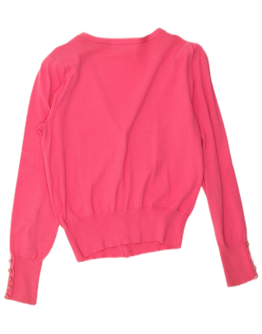 Marks & Spencer Damen-Strickjacke, Gr. 10, Größe S, Rosa, Baumwolle