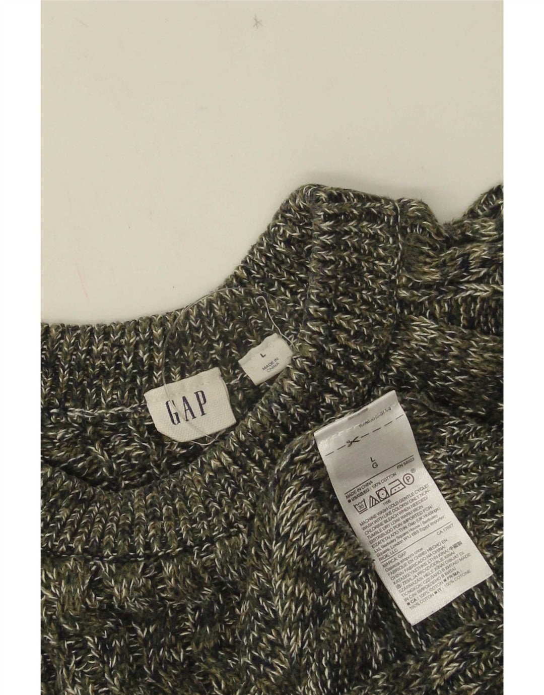 Gap Damen-Pullover, übergroß, Rundhalsausschnitt, Gr. 40, Größe L, Grau meliert