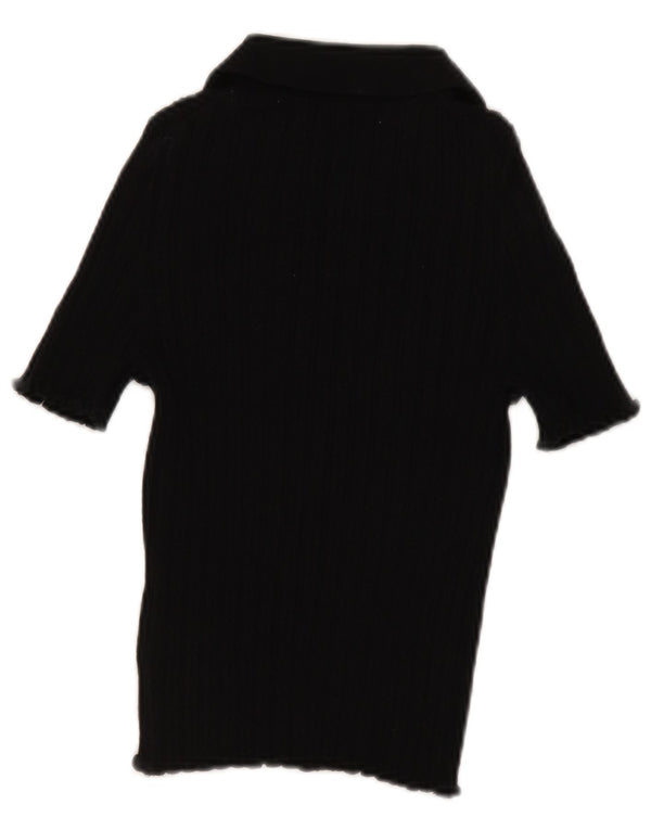 Boden Damen-Poloshirt, UK 12, mittelschwarz, Baumwolle