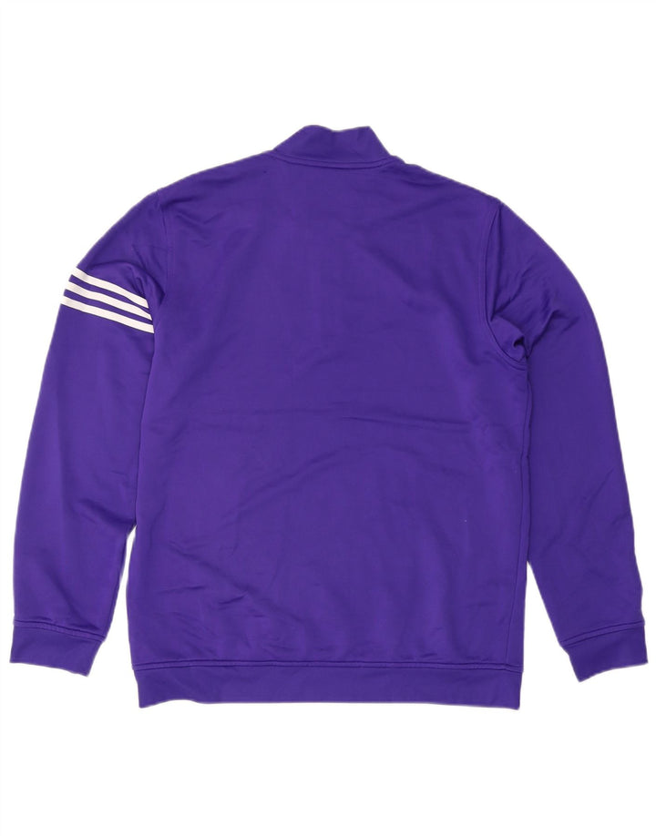 ADIDAS Herren Climalite Zip Neck Sweatshirt Pullover Large Lila Polyester