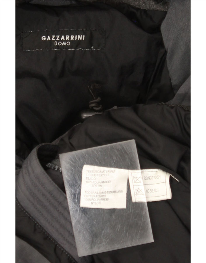Gazzarrini Herren-Mantel mit Kapuze, gepolstert, UK 42, XL, Schwarz, Polyamid