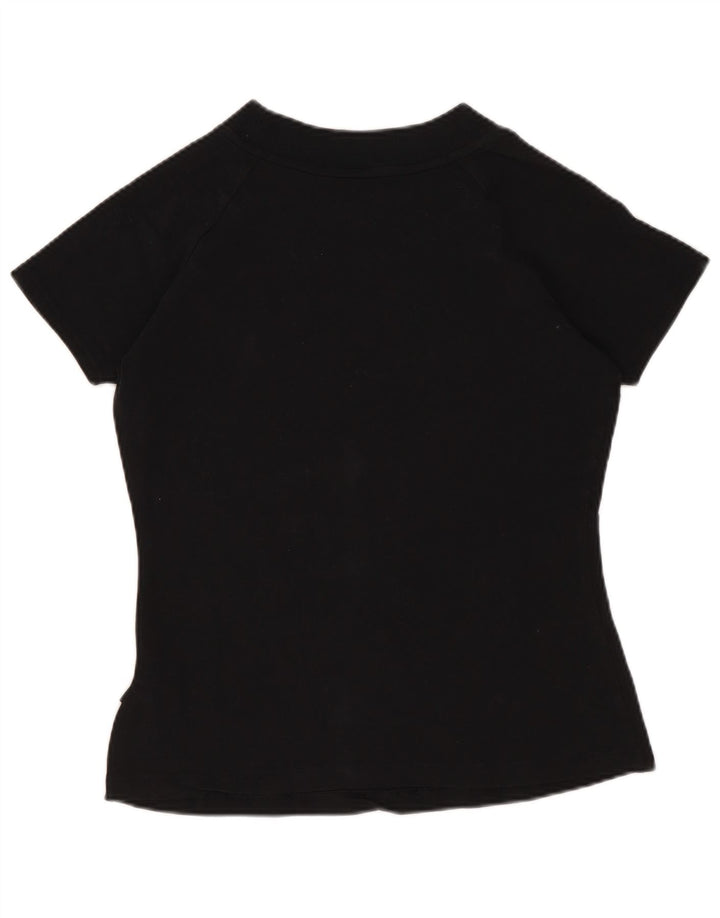 Adidas Damen Graphic T-Shirt Top UK 10 Small Schwarz