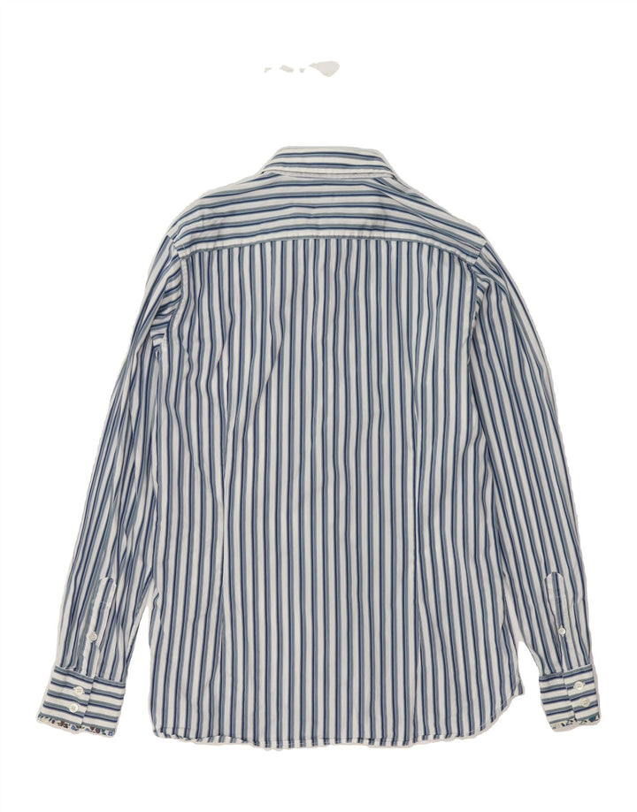 TED BAKER Mens Shirt Size 3 Medium Blue Striped Cotton Vintage Ted Baker and Second-Hand Ted Baker from Messina Hembry 