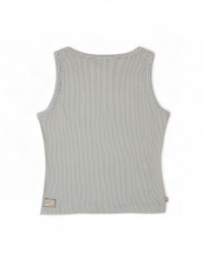 Adidas Damen Weste Top UK 14 Mittelblaues Nylon