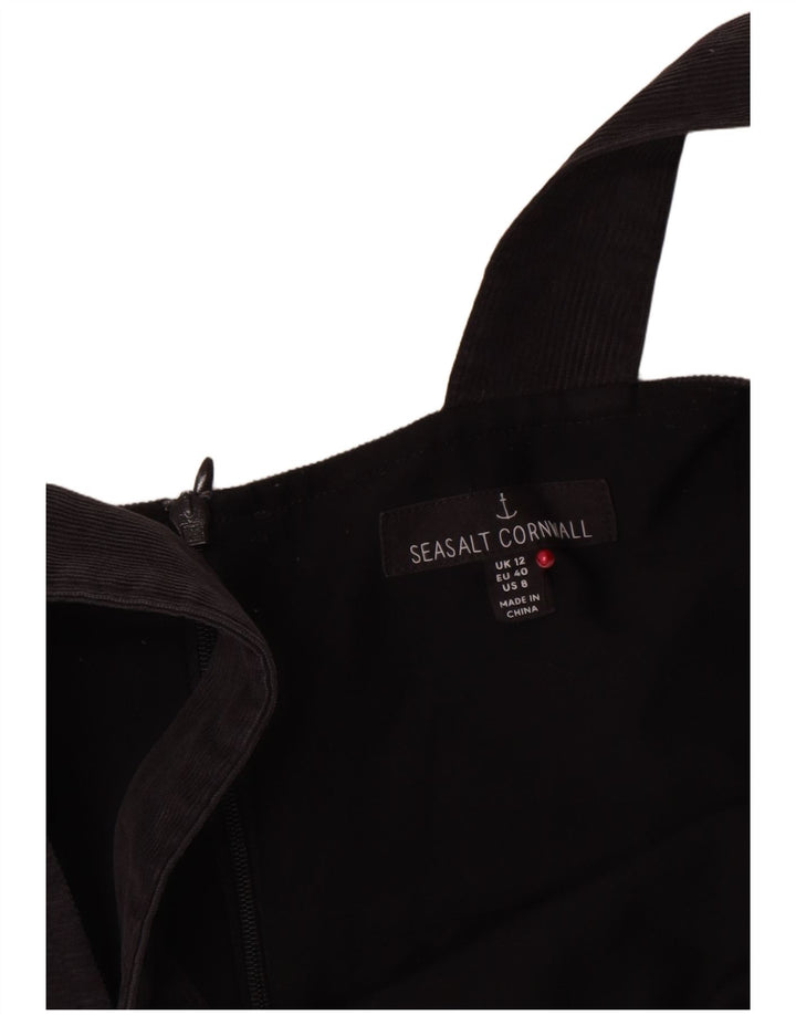 Seasalt Cornwall Damen Pinafore-Kleid UK 12 Mittelschwarze Baumwolle