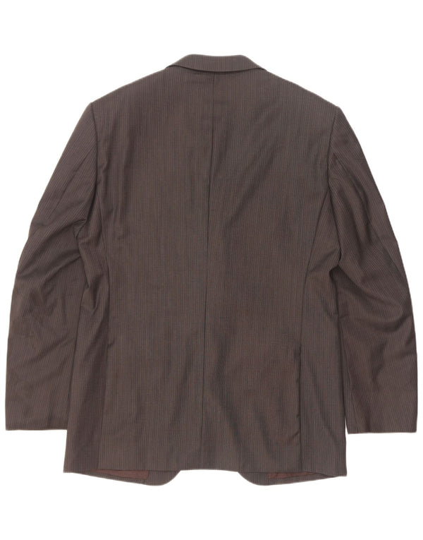 Marks & Spencer Herren-Blazer mit 2 Knöpfen, UK 40, mittelgrau, Nadelstreifen