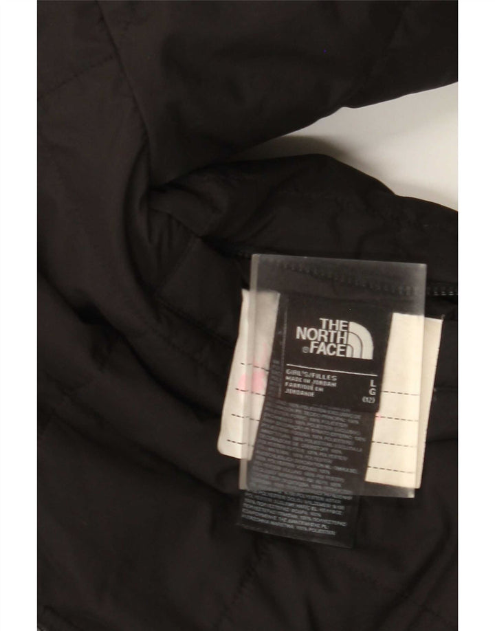 The North Face wendbare wattierte Jacke für Mädchen, 11–12 Jahre, Größe L, Schwarz