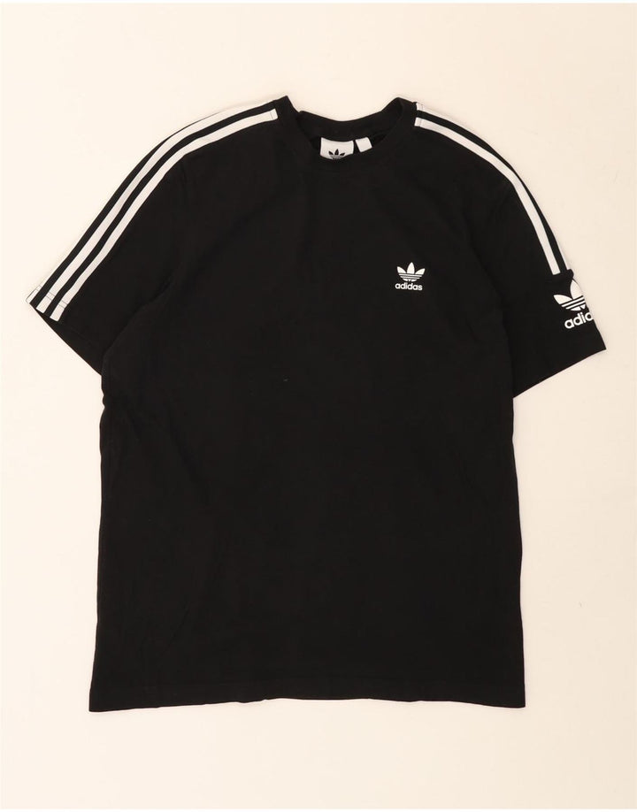 Adidas Herren T-Shirt Top Medium Schwarz Baumwolle