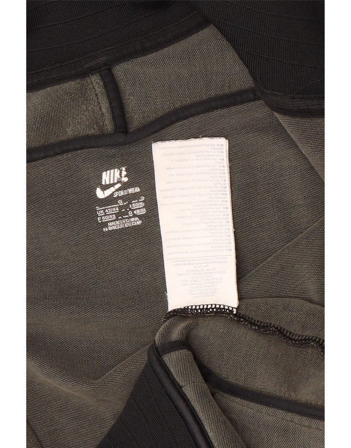 Nike Herren-Trainingsanzugoberteil, UK-Größe 42/44, großes schwarzes Polyester