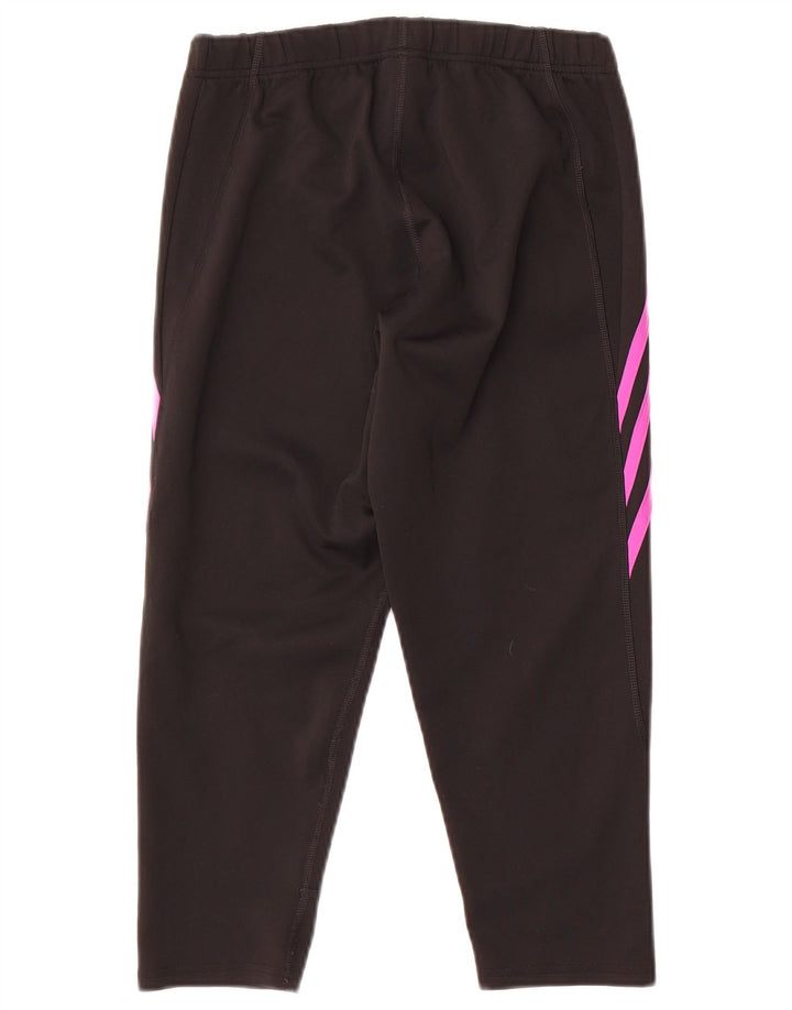 Adidas Damen Crop Trainingshose UK 12/14 Mittelschwarzes Polyester